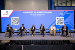 Left to right - Joshua NG (Moderator), Director, Alton Aviation Consultancy; Nikhil GOEL, Chief Commercial Officer, Archer Aviation Inc; Diana SIEGEL, Chief Financial Officer, Electra.aero, Inc.; Johann BORDAIS, Chief Executive Officer, Eve Air Mobility; Arnaud COVILLE, Chief Development Officer, SkyDrive Inc.; Andrew MACMILLAN, Chief Commercial & Strategy Officer, Vertical Aerospace. Photo credit: Singapore Airshow 2024