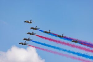 Flying displays - Republic of Korea Air Force's Black Eagles. Photo credit: Singapore Airshow 2024